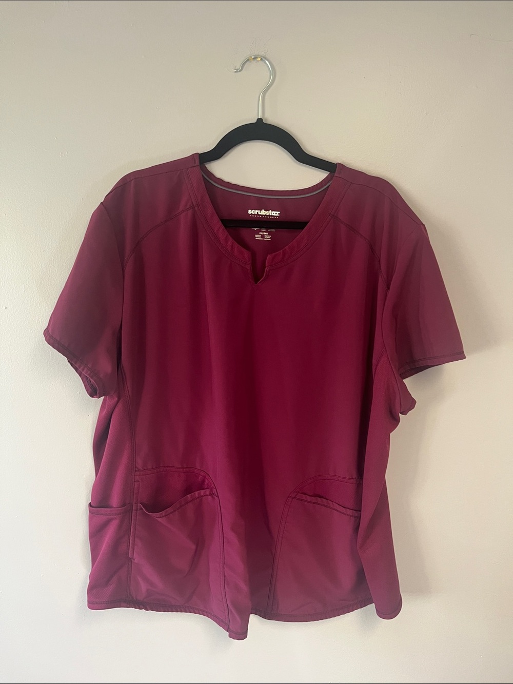 Scrubstar Two-Piece Scrub Set in Berry Pink